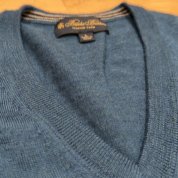 Brooks Broth Merino Wool V-Neck Sweater - Picture 4 of 5